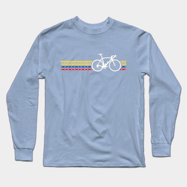 Bike Stripes Colombia (Chain) Long Sleeve T-Shirt by sher00